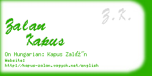 zalan kapus business card